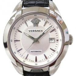 Versace Charcter SS Leather White Mens Wristwatch