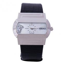 Pre Owned Versace Mother of Pearl Stainless Steel PS91990 Men's Wristwatch 40MM