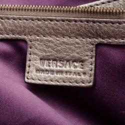 Pre Owned Versace Metallic New Madonna Boston Bag 