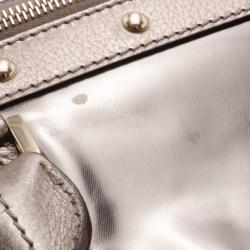 Pre Owned Versace Metallic New Madonna Boston Bag 