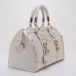Pre Owned Versace Quilted Snap Out of It Satchel 