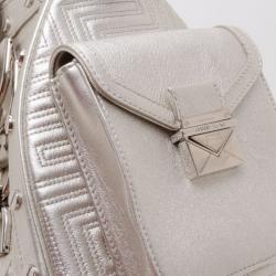 Pre Owned Versace Quilted Snap Out of It Satchel 