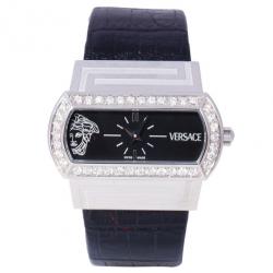 Pre Owned Versace Black Stainless Steel PS91990 Men's Wristwatch 40MM
