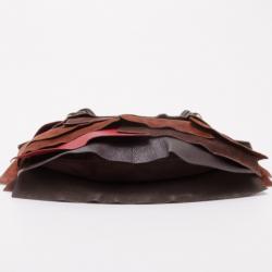 Pre Owned Yves Saint Laurent YSL Multicolor Suede St.Tropez Hobo