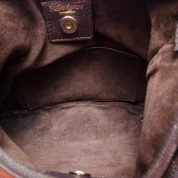 Pre Owned Yves Saint Laurent YSL Multicolor Suede St.Tropez Hobo