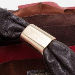 Pre Owned Yves Saint Laurent YSL Multicolor Suede St.Tropez Hobo