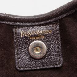 Pre Owned Yves Saint Laurent YSL Multicolor Suede St.Tropez Hobo