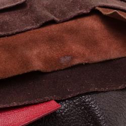 Pre Owned Yves Saint Laurent YSL Multicolor Suede St.Tropez Hobo