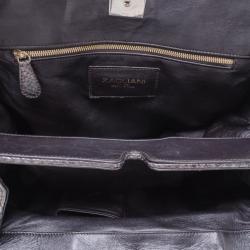 Zagliani Metallic Python Puffy Handbag  
