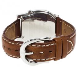 Pre Owned Aigner White Stainless Steel Ravenna Unisex Wristwatch 34MM