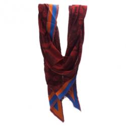 مملوكة مسبقًا وشاح كوفيه أليكساندر مكوين مودال كشمير أحمر بجمجمة مثلثة للجنسين