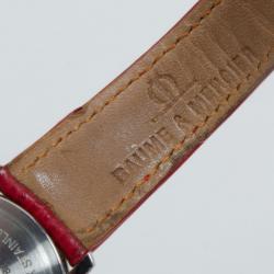 Pre Owned Baume & Mercier Two Toned Dial Chrono Unisex Wristwatch