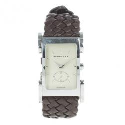 مملوكة مسبقًا Burberry Cream Stainless Steel BU1105 Unisex Wristwatch 26MM