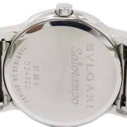 Pre Owned Bvlgari Solotempo Stainless Steel Unisex Wristwatch 35MM