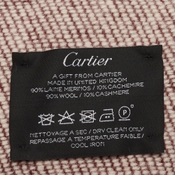 Cartier Burgundy Wool Panthere Blanket