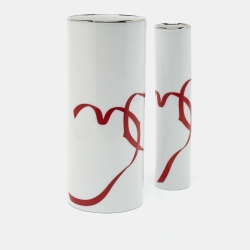 Pre Owned Cartier Porcelain Entrelacés de Cartier Set of 2 Vases
