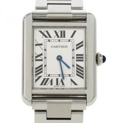 Pre Owned Cartier Tank Solo Small Stainless Steel Unisex Wristwatch 31 MM