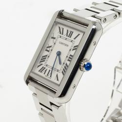 Pre Owned Cartier Tank Solo Small Stainless Steel Unisex Wristwatch 31 MM