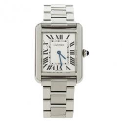 Pre Owned Cartier Tank Solo Small Stainless Steel Unisex Wristwatch 31 MM