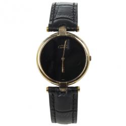 Pre Owned Cartier Gold Plated Unisex Wristwatch 30 MM