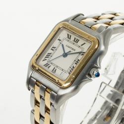 مملوكة مسبقًا Cartier Tank Stainless Steel 18 K Yellow Gold Unisex Wristwatch 27 MM