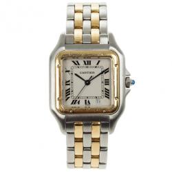 مملوكة مسبقًا Cartier Tank Stainless Steel 18 K Yellow Gold Unisex Wristwatch 27 MM