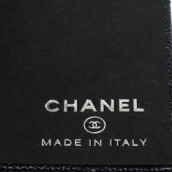 Pre Owned Chanel Navy Blue Quilted Leather Agenda Notebook