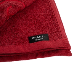 Pre Owned Chanel Beauté Cotton 3 Pc Hand Towel Set