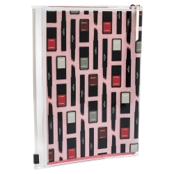 Chanel Notebook with Makeup Print Zip Pocket Cover