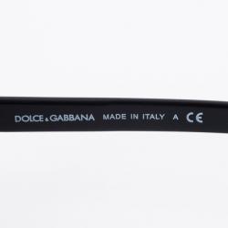 Pre Owned Dolce and Gabbana DG 2056 Black Unisex Aviators