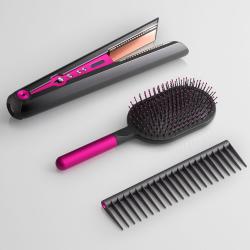 Dyson Corrale™ Straightener With Styling Set, Black Nickel/Fuchsia, Special Gift Edition (Available for UAE Customers Only)
