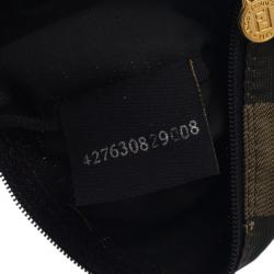 Fendi Brown Pequin Stripe Pouch
