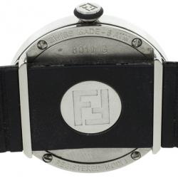 Pre Owned Fendi 8010 G SS Rubber Unisex Wristwatch 38 MM