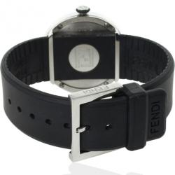 Pre Owned Fendi 8010 G SS Rubber Unisex Wristwatch 38 MM