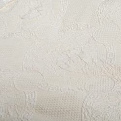 Gianni Versace Vintage Cream Medusa Pattern Round Table Cover