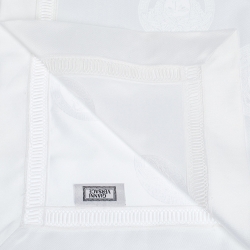 Gianni Versace Vintage White Medusa Pattern Placemat & Napkin Set