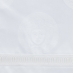 Gianni Versace Vintage White Medusa Pattern Placemat & Napkin Set