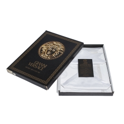 Gianni Versace Vintage White Medusa Pattern Placemat & Napkin Set