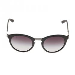 Giorgio Armani Black Phantos Round Sunglasses