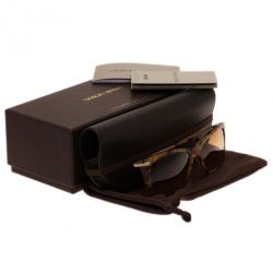 Pre Owned Giorgio Armani Brown Rectangle Sunglasses