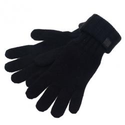 Pre Owned Giorgio Armani Black Cashmere Gloves S