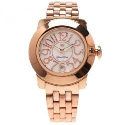 مملوكة مسبقًا Glam Rock White Stainless Steel Miami Unisex Wristwatch 44MM