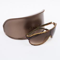 مملوكة مسبقًا Gucci Tortoise Frame GG3514 Unisex Shield Sunglasses