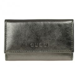 Pre Owned Gucci Metallic Leather Key Case