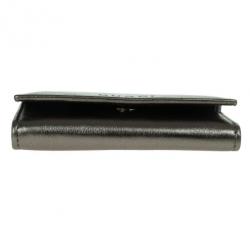 Pre Owned Gucci Metallic Leather Key Case