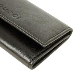 Pre Owned Gucci Metallic Leather Key Case