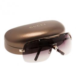 Pre Owned Gucci Brown GG 1859 Unisex Shield Sunglasses
