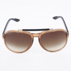 مملوكة مسبقًا Gucci Brown Unisex Aviators