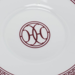 Hermes H Deco Rouge Tea Cup and Saucer Set