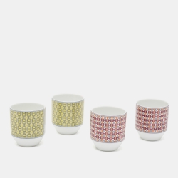 Hermès Porcelain Tie Set Tumbler Set of 4